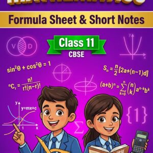 CBSE Class 11 Maths formula sheet and short notes PDF cover – pcmnotes.com