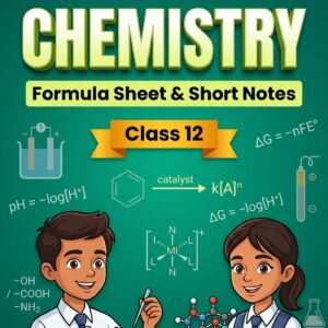CBSE Class Class 12 Chemsitry formula sheet and short notes PDF cover – pcmnotes.com
